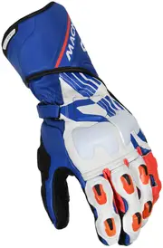 Macna Powertrack Motorcycle Gloves, black-white-red, Size 3XL for Men Black White Red