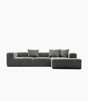 Marsden L Shape Sofa - Light Grey Sectional Couch with High Rebound Foam, Comfortable Seating