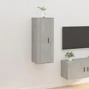 Wall Mounted TV Cabinet, Concrete Grey, Modern Floating Entertainment Unit for Living Room Media Storage