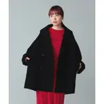 全新BEAMS BOY MATURELY / WOOL DOUBLE OVER COAT（黑色款）