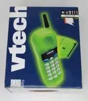 Vintage 1990s Y2K Vtech VT 9111 Translucent Neon Green Clear Cordless Phone Base