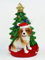 Kurt S. Adler Kurt Adler Britany ? Dog Wearing Santa Hat Christmas Tree