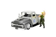 Jada 1:24 Scale Street Fighter Ford F-100 1956 Pickup With Guile Figure Model