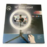 Vivitar Round 10" LED light for Vlogging, Photos, Selfies,with Tripod New In Box