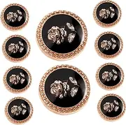 [COLLBATH] 10pcs Coat Buttons Metal Buttons for Suit Decorative Buttons for Suit Small Metal Buttons Decorative Metal Buttons Uniform Buttons Vintage Buttons for Coat Zinc Alloy Black