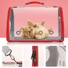 Travel Pet Cat Carrier Bag Visible Backpack Portable Tote Bag For Pet Dog Cat