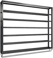 Wall Cabinet Rack,Simple and Modern, Light Wrought Iron Golden Wine Rack,Wall Hanging Wine Rack, Creative Wine Rack, (Color : Black)