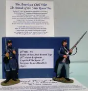 MARCH THROUGH TIMES CIVIL WAR ME-01 20TH MAINE CAPTAIN SPEAR & 1ST SERGEANT