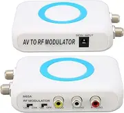 Digital RF Modulator,M65A‑NTSC RF Modulator RCA to RF Modulator RF Coaxial Converter Support AV Output,Professional HD VHF Demodulator Converter for CATV System