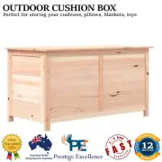 Wooden Storage Box Rectangular Chest Trunk Solid Wood Fir Outdoor Organizer NEW
