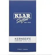 Klar Seifen Core Soap 5 x 100 g, Cosmos Certified, Palm Oil Free, Suitable for Normal to Blemished and Sensitive Skin, Soap, 11357