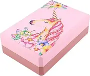 GANAZONO 1pc High Density Eva Yoga Block Versatile Yoga Prop for Enhanced Flexibility Strength and Stability Practice Random Pattern