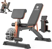 XCHIEF Adjustable Weight Bench - 1000LBS Heavy Duty Foldable Workout Bench Press with Leg Extension and Preacher Pad, Flat/Incline/Decline, Sit Up Bench for Full Body Strength Training at Home Gym