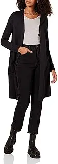 [Amazon Essentials] Women's Lightweight Longer Length Cardigan Sweater (Available in Plus Size), Black, 3X