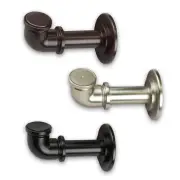 Domovina Industrial Pipe Design Wall Hook Black