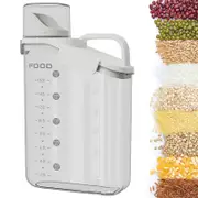 FatherCare 2.5L Cereal Storage Container with Pouring Spout for Rice Nuts Beans-White
