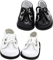 Generic 2 Pairs Plush Doll Shoes Critters Miniature Doll Shoes Doll House Accessories Clothing Boy Shoes Doll House Decor House Adornment Doll Making Shoes Dolls Leather