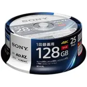 Sony 25 Pack 128GB BD-R XL Video Discs 4K Recording High Speed 2-4x