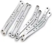 KANGYEBAIHUODIAN Aluminum Link Rod Upper Lower Arm Chassis Suspension Linkage Fit for 1/10 Axial Wraith 90018 RC Crawler Car(Upper-Titanium)