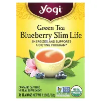 在飛比找iHerb優惠-[iHerb] Yogi Tea 綠茶藍莓苗條生活，16 茶