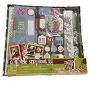 Complete Scrapbook Kit Over 1000 Pieces Green Floral Box Kit # 57979 Colorbok