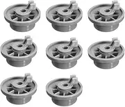 8Pcs Dishwasher Lower Rack Wheel Replacement, Compatible with Bosch Compatible with Kenmore Lower Basket Wheel, Fit for Bosch Kenmore & Neff Siemens Dishwashers