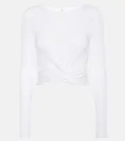[Alo Yoga] Alo Yoga Cover crop top AU 14 white