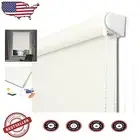 Beige Blackout Roller Window Blinds – 100% Light Blocking & Thermal Insulation