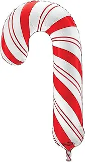 Oaktree UK 614130 Oaktree 35"/89cm Shape Red White Candy Cane Metallic Packaged