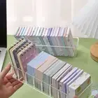 Plastic Compartment Storage Box Transparent Sticky Note Sorting Box Data