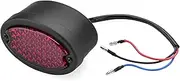 Motorcycle LED Tail Light Compatible With Softail Chopper Bobber Taillight Cat Eye Rear Lamp Compatible With Harley Shovelhead Brake Stop Light Custom(Black)