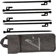 VINTORKY 1Set Thickened Tent Pegs Ground Stakes for Outdoor Camping Hiking and Tarp Setup Portable Durable Wind Resistant Camping Tent Fixing Tools with Carry Bag Pegs