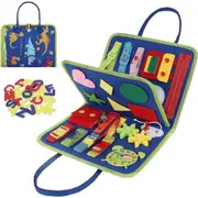 Kids Park Busy Board For Toddlers, Sensory Board Educational Toys Activity Board For Girls Boys 1 2 3 4 Year Old, Green