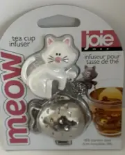 JOIE Meow White Cat Fish Tea Infuser Stainless Steel Steep Brew Steeper Loose