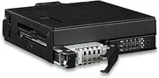 ICY DOCK ToughArmor MB105VP-B - 2 x U.2 / U.3 NVMe PCIe 4.0 SSD to 1 x SlimSAS 8i (SFF-8654) Removable Frame/Backplane in 1 x 5.25 Inch Bay Black Complete Metal