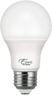 Euri Lighting LED A19 Bulb 3000K Dimmable 9W 800lm Medium Base (E26) Pack of 48