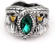[Yongpeng] Antique decor Lord Of The Aragorn's Ring of Barahir Retro Antique Green Crystal Ring For And Men Fashion Jewelry (Main Stone Color : Jz030, Ring Size : 10), Resin, Emerald
