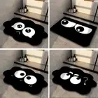 Diatom Mud Absorbent Mats Non-slip Black Carpets Cartoon Shower Rugs
