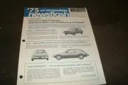 1975 FORD PINTO AND MAVERICK COMPACT MERCHANDISING NEWSFLASH BROCHURE SHEET RARE