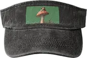 [RLDOBOFE] Sun Visor Hat Adjustable Empty Top Baseball Cap Frog on Mushroom Sun Hats for Women Men Sports Hats Summer Beach Cap