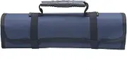 Maizoon Roll Portable Canvas Storage Bag,Tool Organizer for Electricians Mechanics,Thick and Wear-Resistant,UH01 Blue