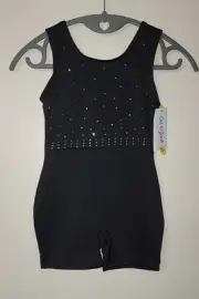 NEW GIRLS BLACK CAT & JACK GYMNASTICS DANCE UNITARD LEOTARD SIZE M 8