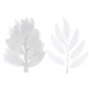 100-Pack Artificial Willow Leaves, 5.7" Fake Willow Garland Stems White