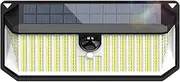 RisetoFame Solar Lights Outdoor Waterproof 466LEDs 4000lm & 3 Lighting Modes Motion Sensor Outdoor Lights Ip65 Security Solar Light for Fence Backyard Flood Dusk Garden Garage Black 1pack