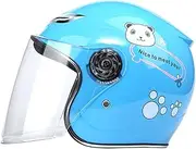 Gogogmee Bike Helmet Children Kids Play Motorbike Helmet Full Cover Helmet Large Lens Safe for Outdoor Sports