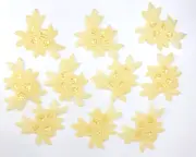 10 Yellow Floral Embroidered Sequin Appliques Embellishment Craft Wedding 4" Lot