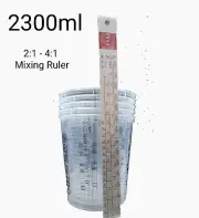 5pcs Disposable Paint Mixing Cups UV Resin Epoxy 2k 1k Paint Measuring 2300ml