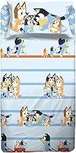 Bluey Single Bed Sheet Set, Single Beds, Top Sheet, Fitted Sheet, Pillowcase, 100% Cotton, Official Product