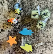 GITD JIBBITZ GLOW IN THE DARK CROCS SHOE CHARM ROCKET LIGHTNING SUN STAR CHOOSE