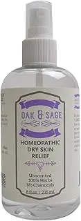 Homeopathic Dry Skin Relief - Unscented - 8oz - 100% Herbs, No Alcohol, No Chemicals